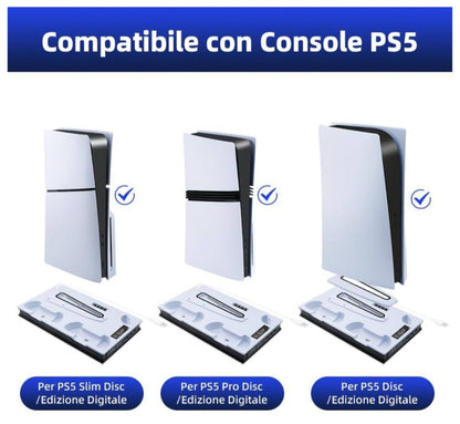 PS5 - HULTRA Stazione Ricarica e Raffreddamento